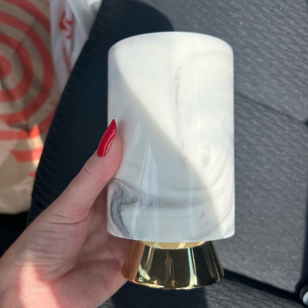 Faux marble make up brush holder/toothbrush holder